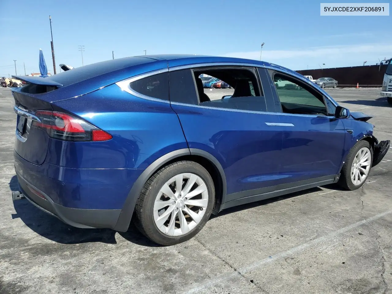 2019 Tesla Model X VIN: 5YJXCDE2XKF206891 Lot: 55851895