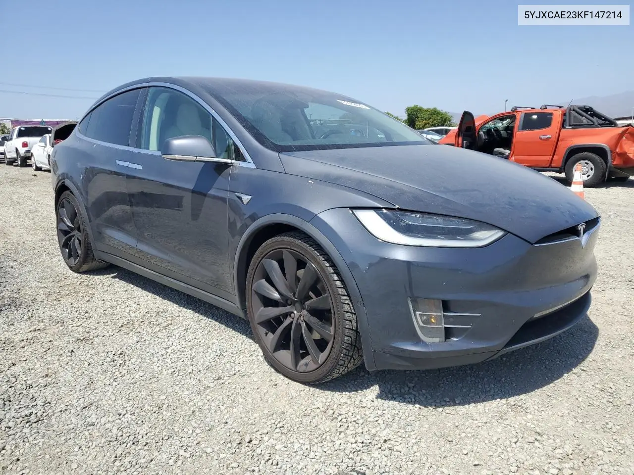 2019 Tesla Model X VIN: 5YJXCAE23KF147214 Lot: 61419265