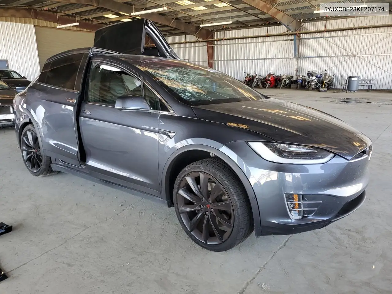 2019 Tesla Model X VIN: 5YJXCBE23KF207174 Lot: 62200275