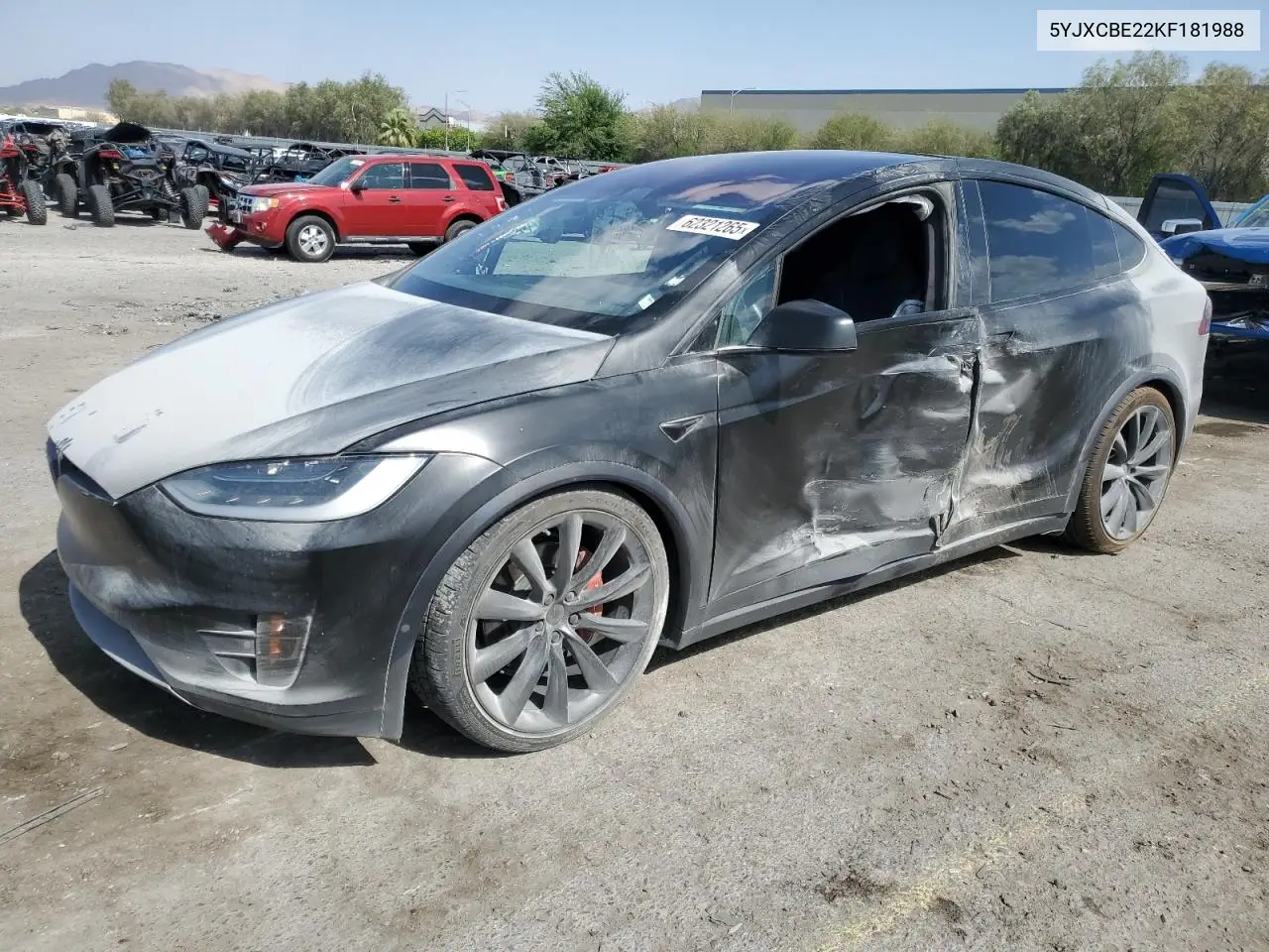 2019 Tesla Model X VIN: 5YJXCBE22KF181988 Lot: 62321265