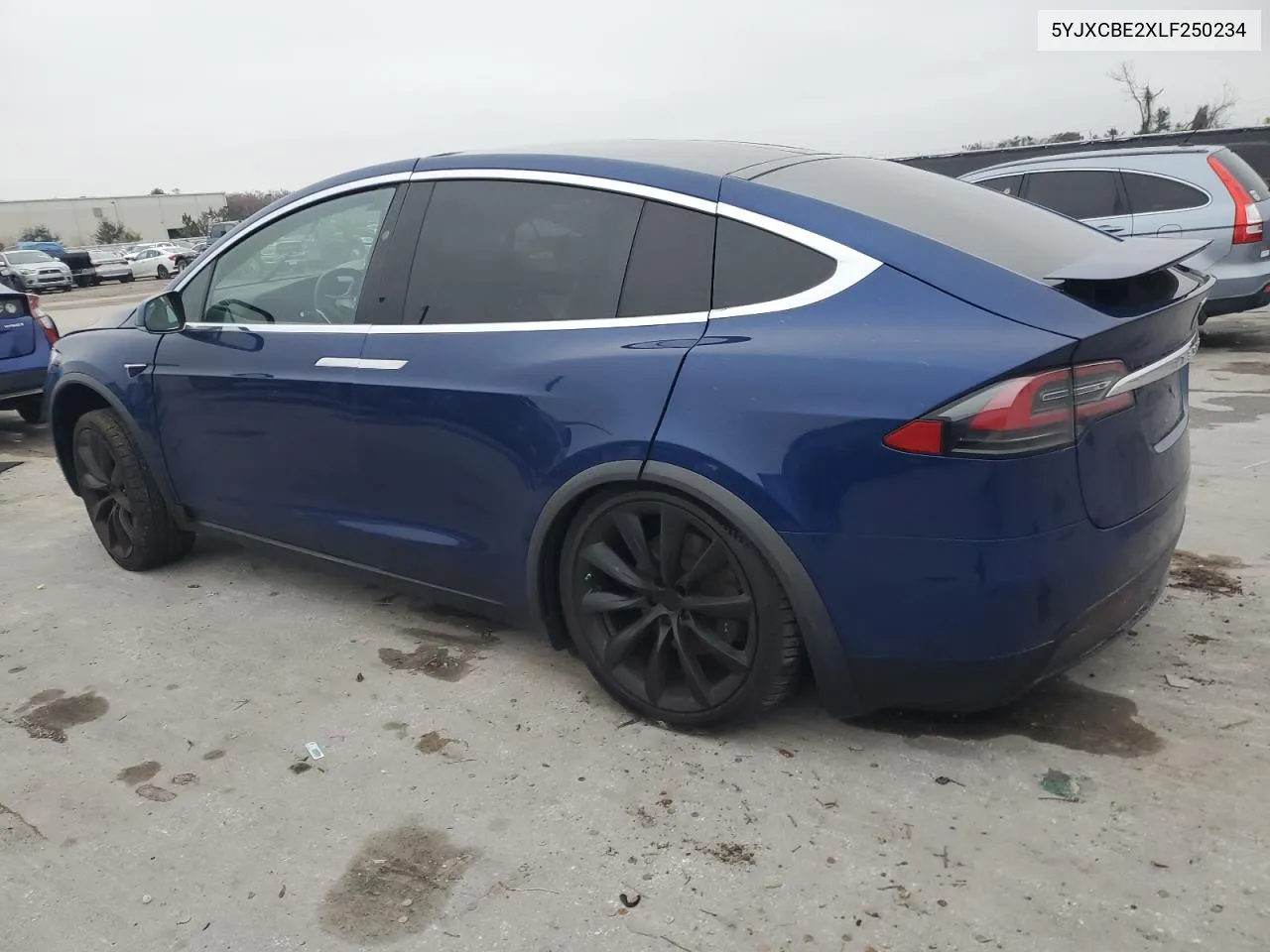 2020 Tesla Model X VIN: 5YJXCBE2XLF250234 Lot: 42236365