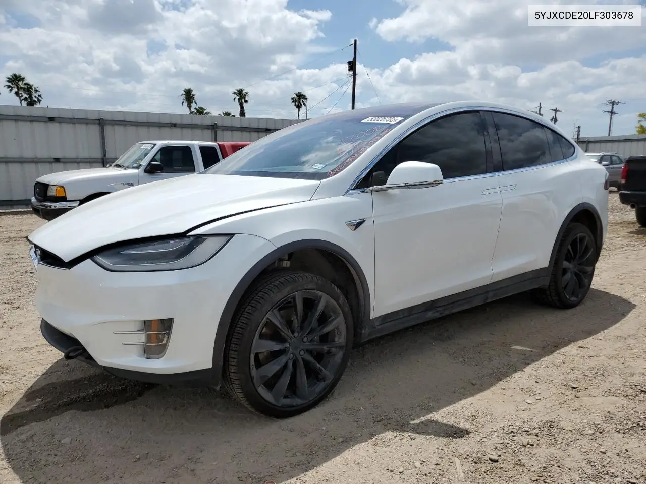 2020 Tesla Model X VIN: 5YJXCDE20LF303678 Lot: 53026705