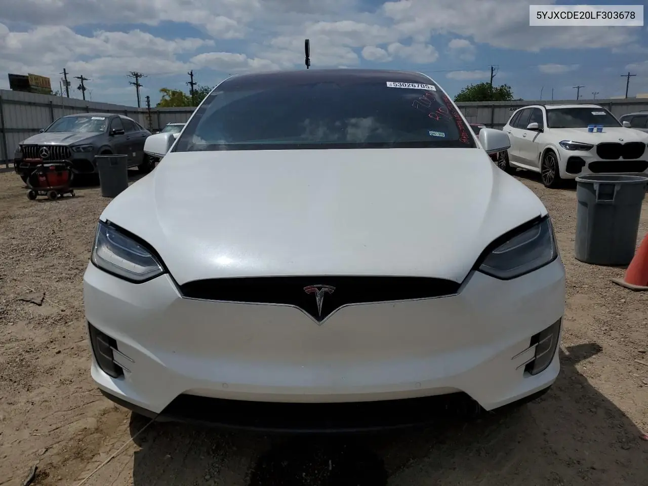 2020 Tesla Model X VIN: 5YJXCDE20LF303678 Lot: 53026705