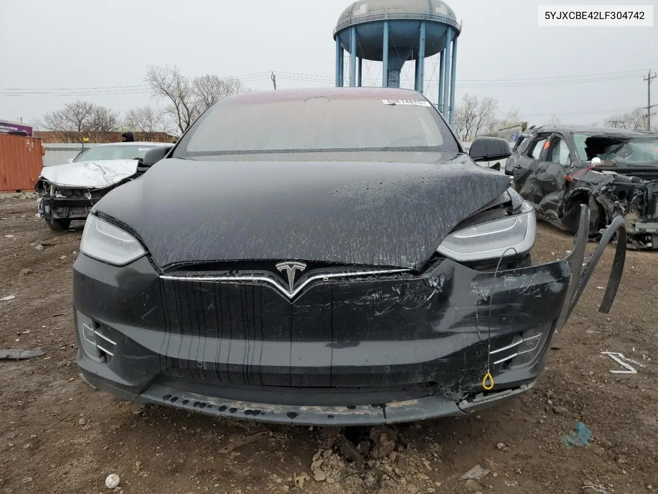 2020 Tesla Model X VIN: 5YJXCBE42LF304742 Lot: 53614825