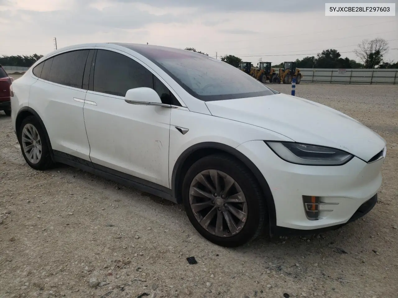 2020 Tesla Model X VIN: 5YJXCBE28LF297603 Lot: 53855465