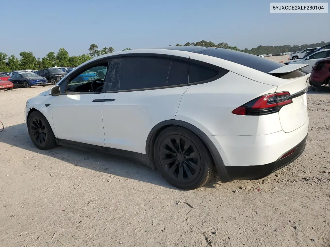 2020 Tesla Model X VIN: 5YJXCDE2XLF280104 Lot: 54129775