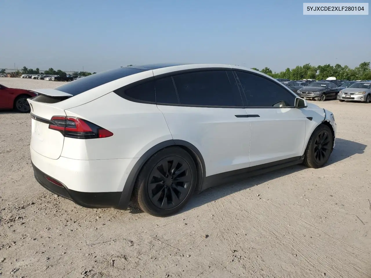 2020 Tesla Model X VIN: 5YJXCDE2XLF280104 Lot: 54129775
