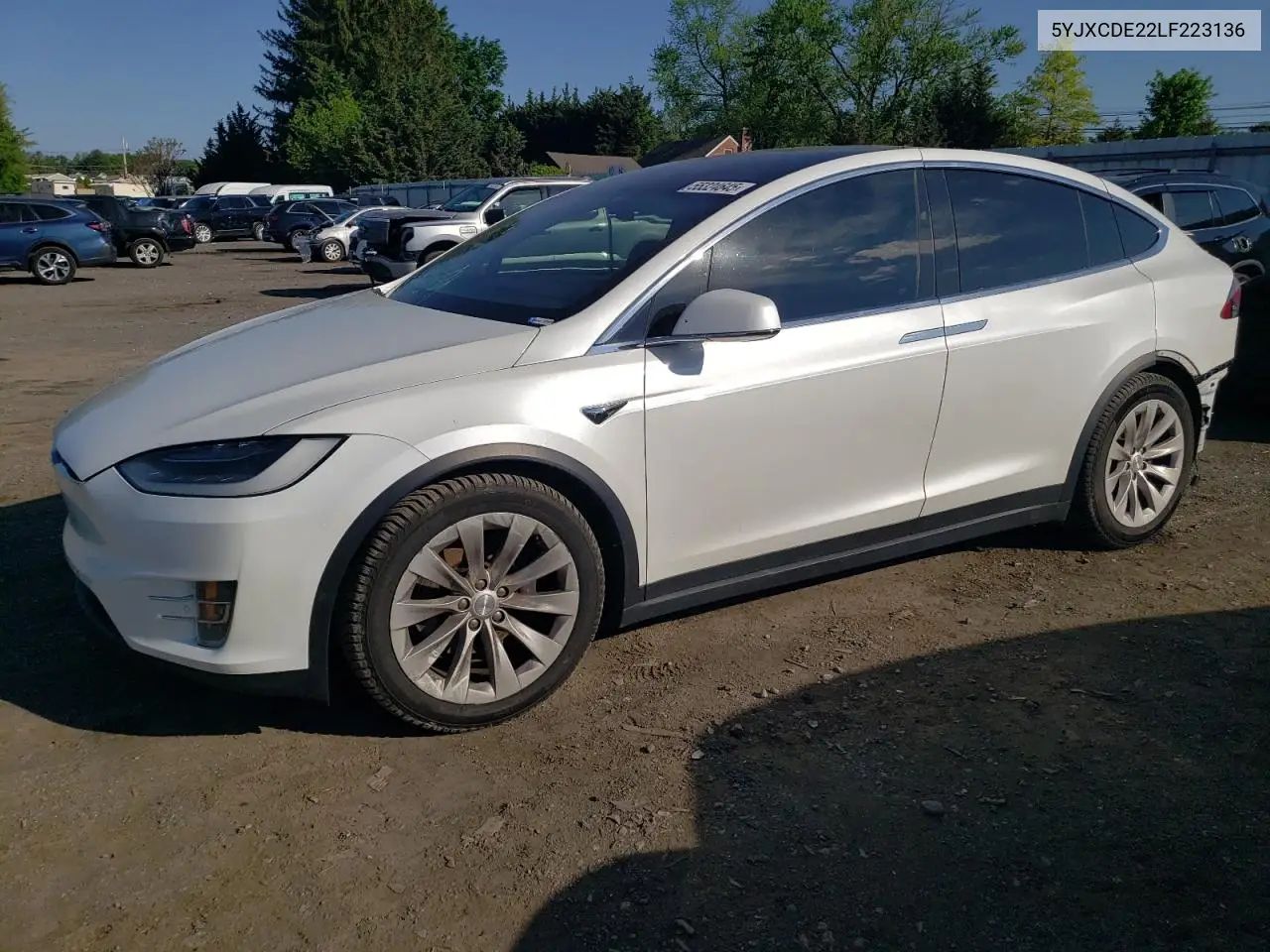 2020 Tesla Model X VIN: 5YJXCDE22LF223136 Lot: 55324645