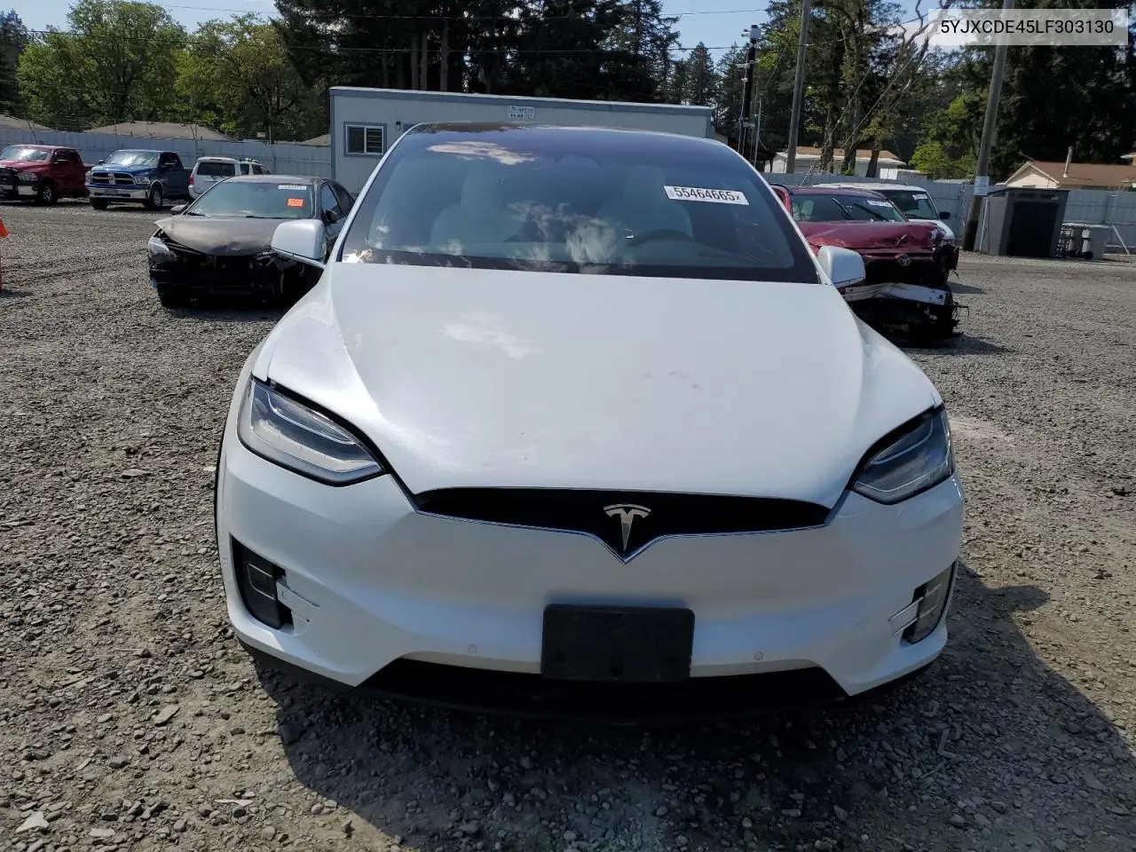 2020 Tesla Model X VIN: 5YJXCDE45LF303130 Lot: 55464665