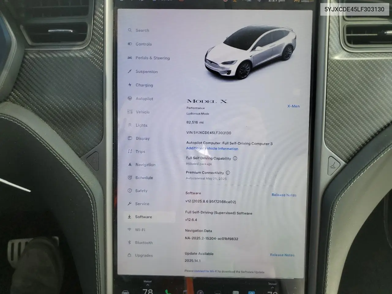2020 Tesla Model X VIN: 5YJXCDE45LF303130 Lot: 55464665