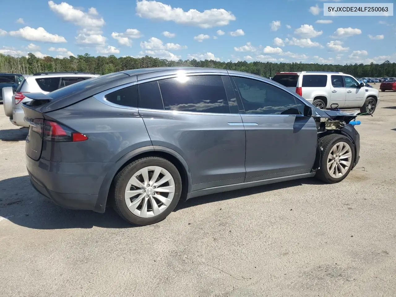 2020 Tesla Model X VIN: 5YJXCDE24LF250063 Lot: 56341935