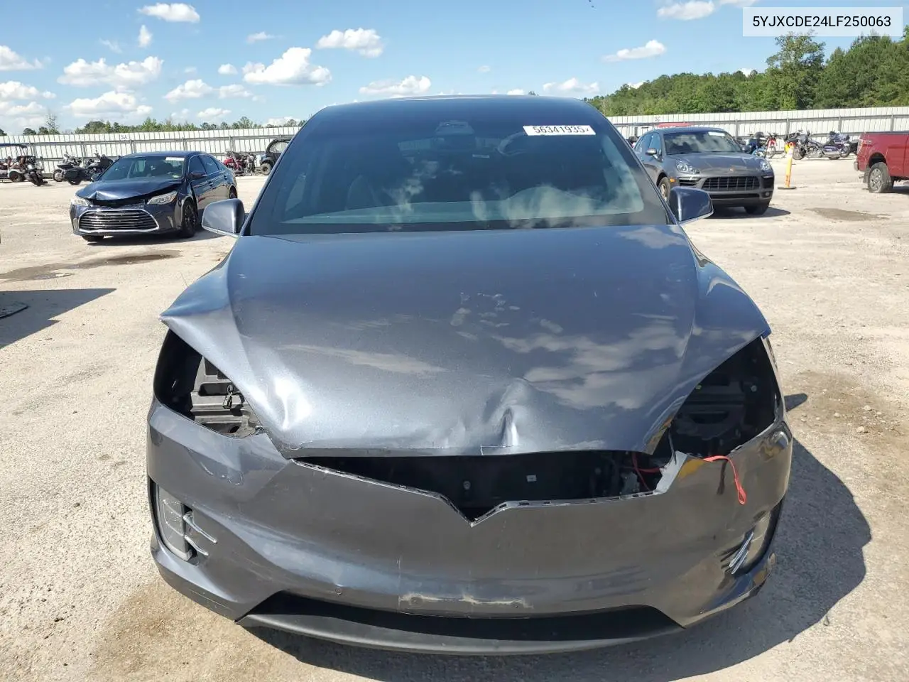 2020 Tesla Model X VIN: 5YJXCDE24LF250063 Lot: 56341935
