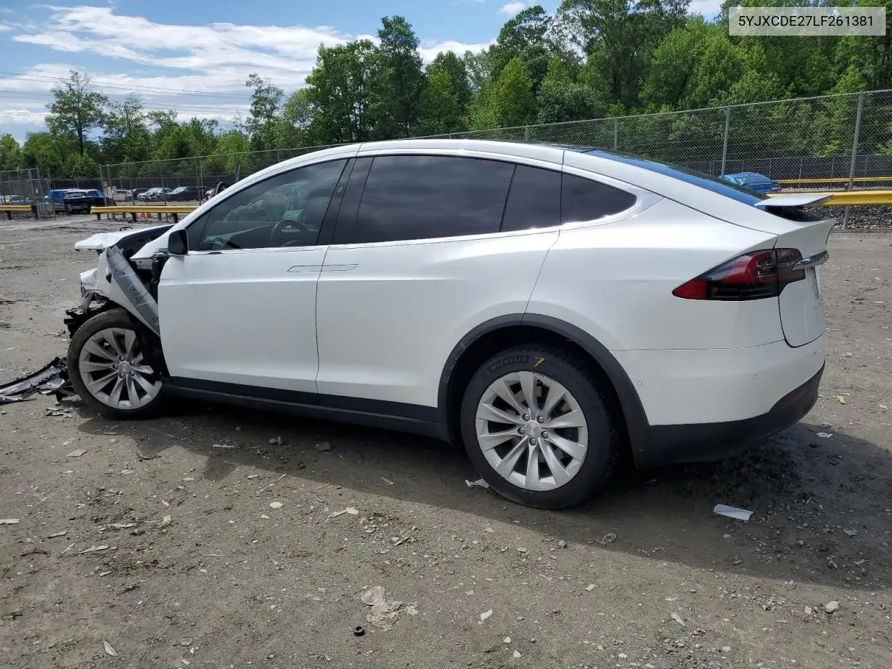 2020 Tesla Model X VIN: 5YJXCDE27LF261381 Lot: 58002965