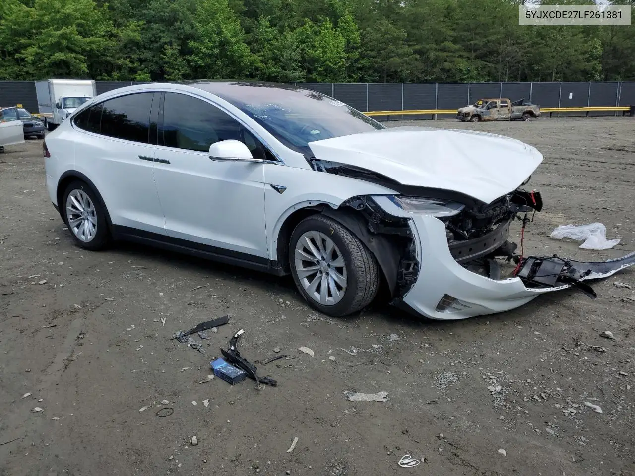 2020 Tesla Model X VIN: 5YJXCDE27LF261381 Lot: 58002965