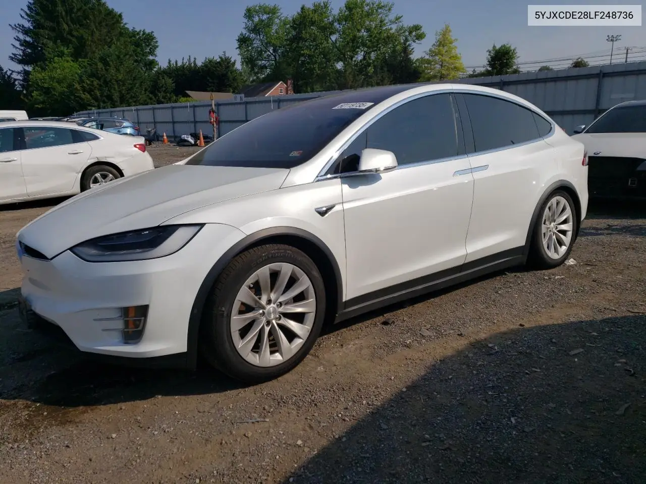 2020 Tesla Model X VIN: 5YJXCDE28LF248736 Lot: 60119735