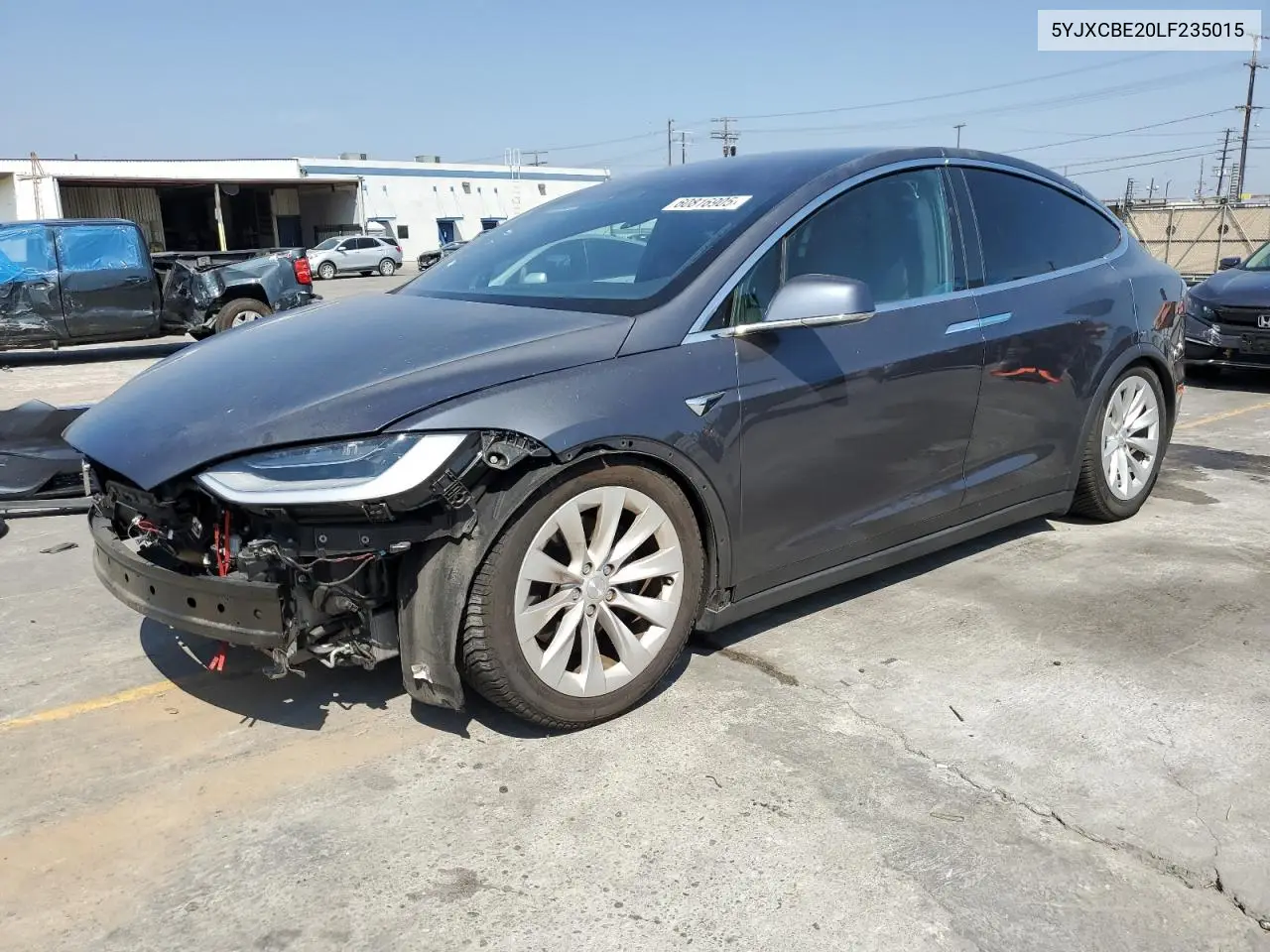 2020 Tesla Model X VIN: 5YJXCBE20LF235015 Lot: 60816905