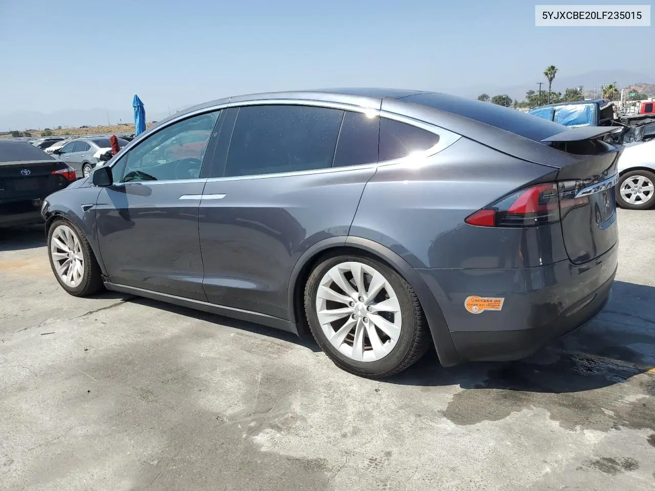 2020 Tesla Model X VIN: 5YJXCBE20LF235015 Lot: 60816905