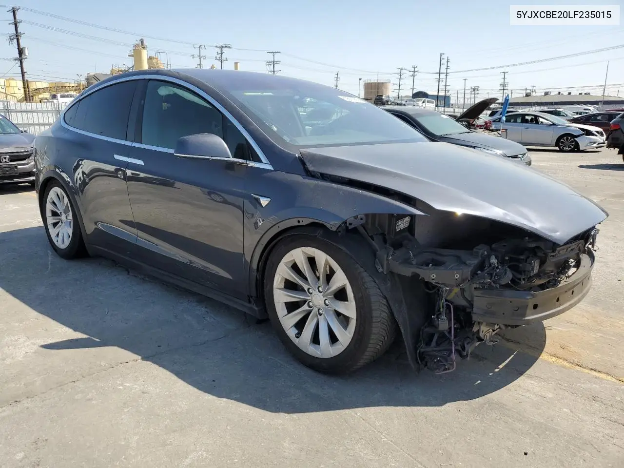 2020 Tesla Model X VIN: 5YJXCBE20LF235015 Lot: 60816905