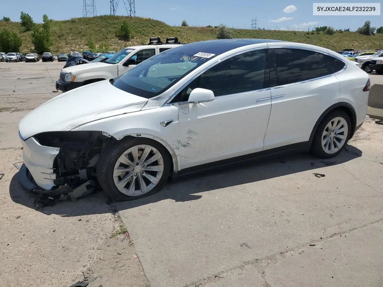 2020 Tesla Model X VIN: 5YJXCAE24LF232239 Lot: 61559595