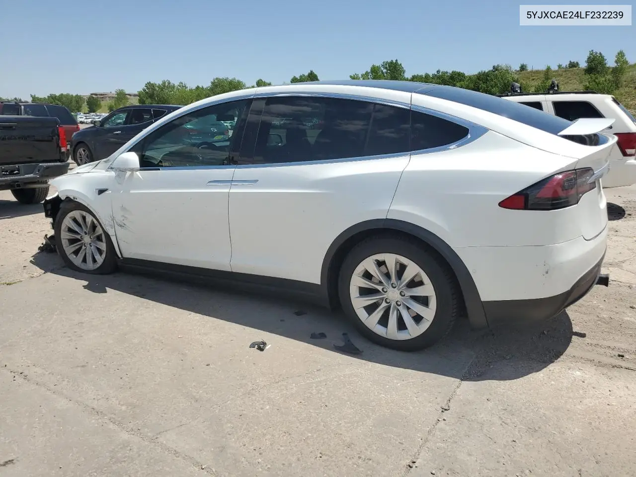 2020 Tesla Model X VIN: 5YJXCAE24LF232239 Lot: 61559595