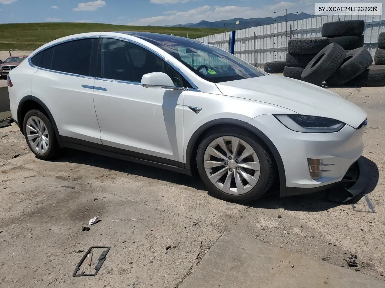 2020 Tesla Model X VIN: 5YJXCAE24LF232239 Lot: 61559595