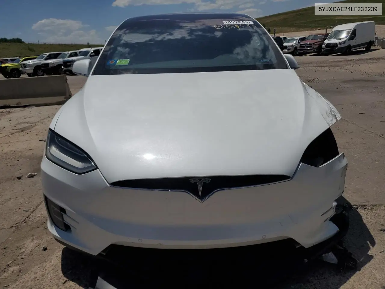 2020 Tesla Model X VIN: 5YJXCAE24LF232239 Lot: 61559595