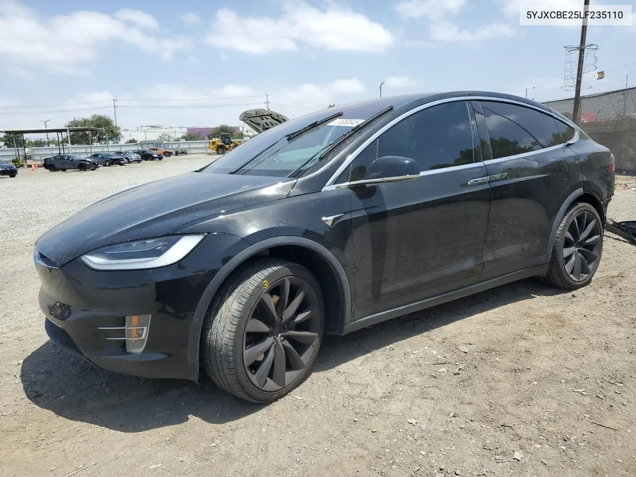 2020 Tesla Model X VIN: 5YJXCBE25LF235110 Lot: 61850045