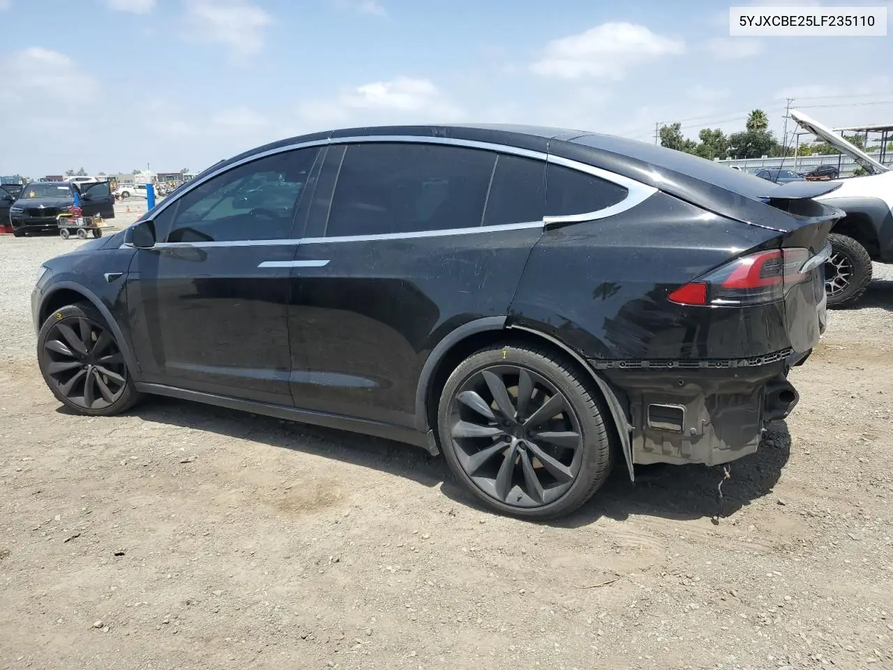 2020 Tesla Model X VIN: 5YJXCBE25LF235110 Lot: 61850045
