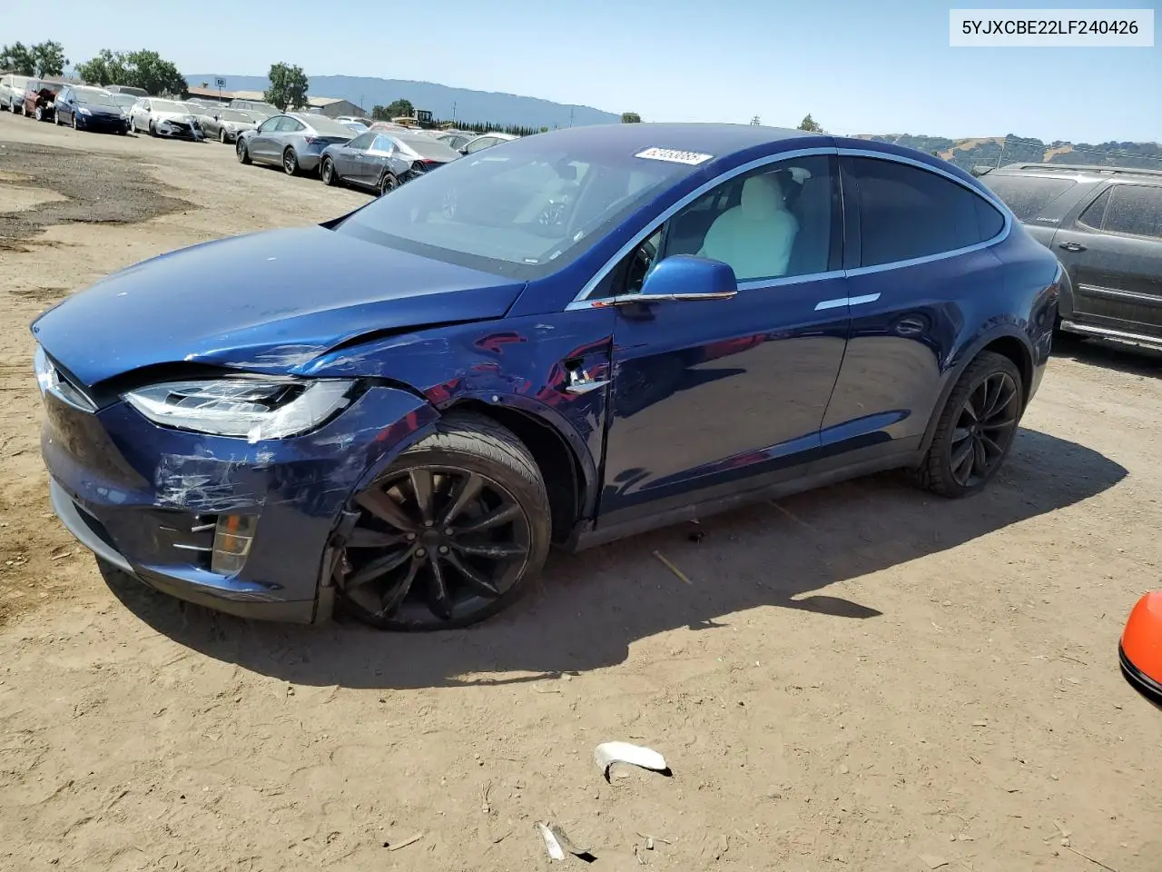 2020 Tesla Model X VIN: 5YJXCBE22LF240426 Lot: 62453085