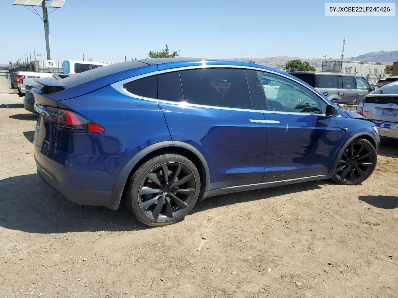 2020 Tesla Model X VIN: 5YJXCBE22LF240426 Lot: 62453085