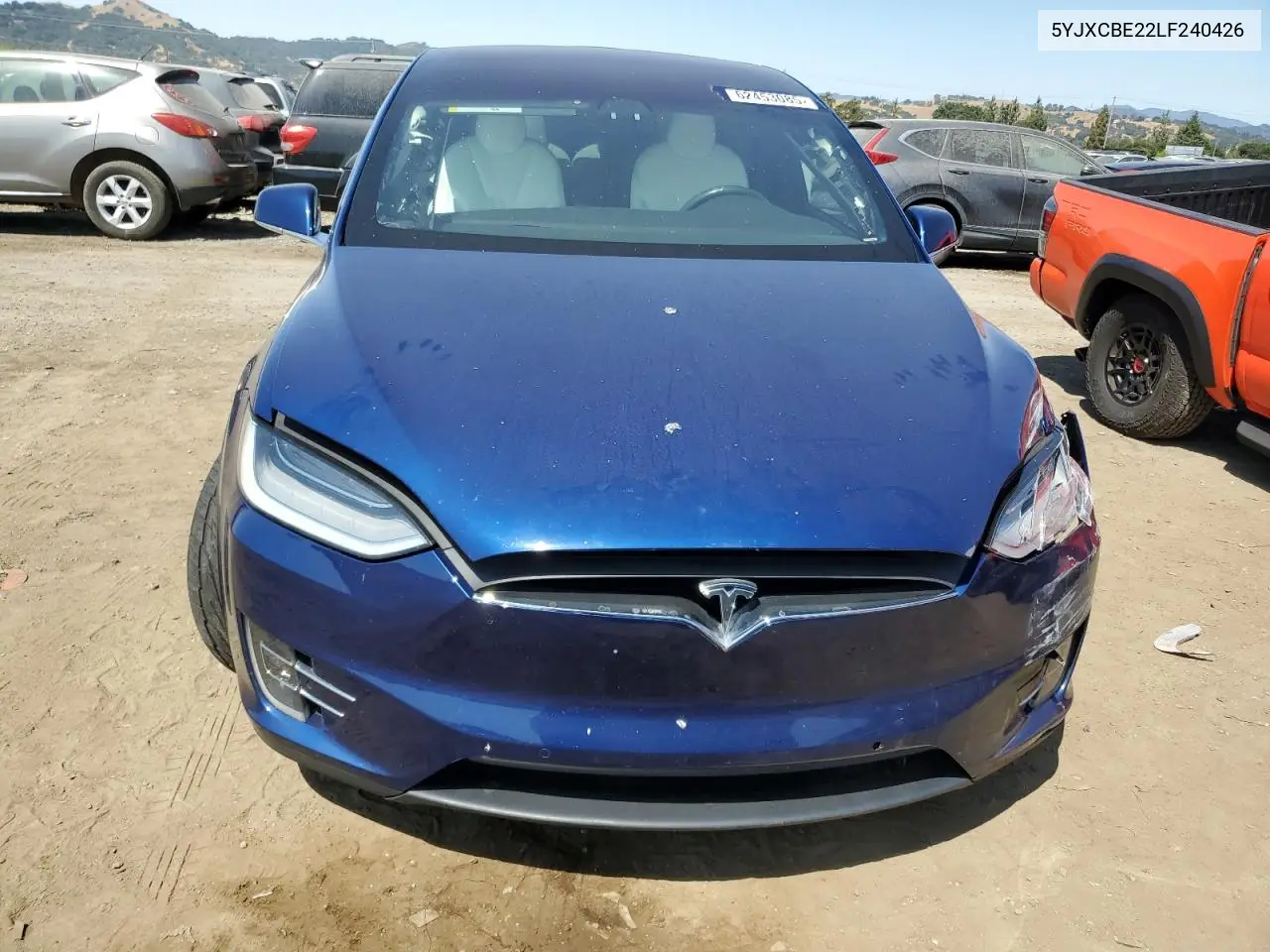 2020 Tesla Model X VIN: 5YJXCBE22LF240426 Lot: 62453085
