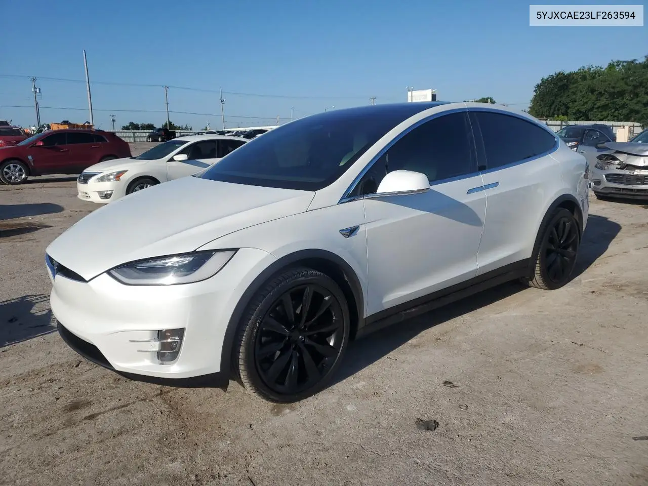 2020 Tesla Model X VIN: 5YJXCAE23LF263594 Lot: 62483375