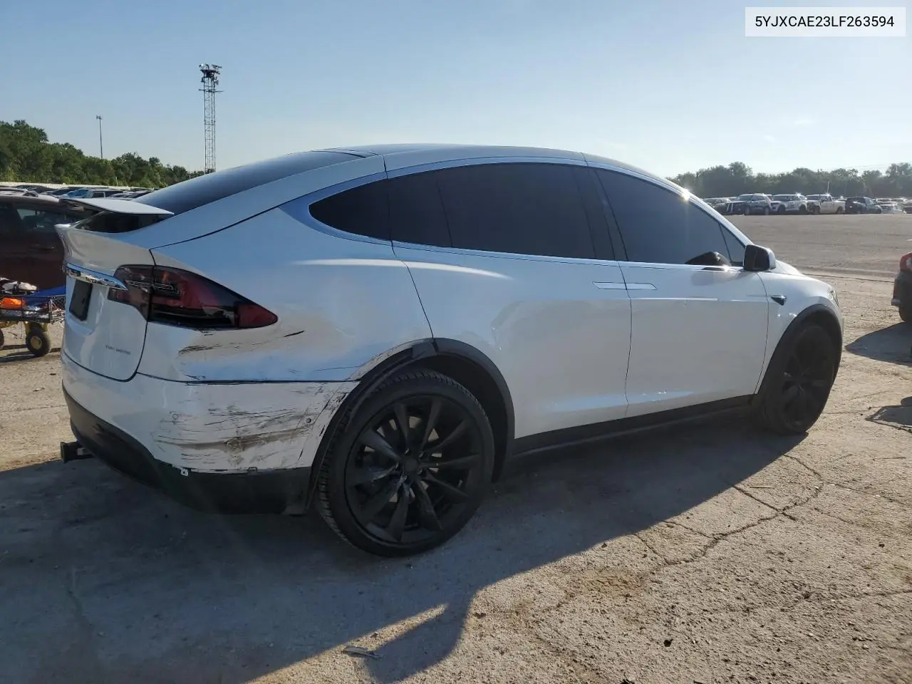 2020 Tesla Model X VIN: 5YJXCAE23LF263594 Lot: 62483375