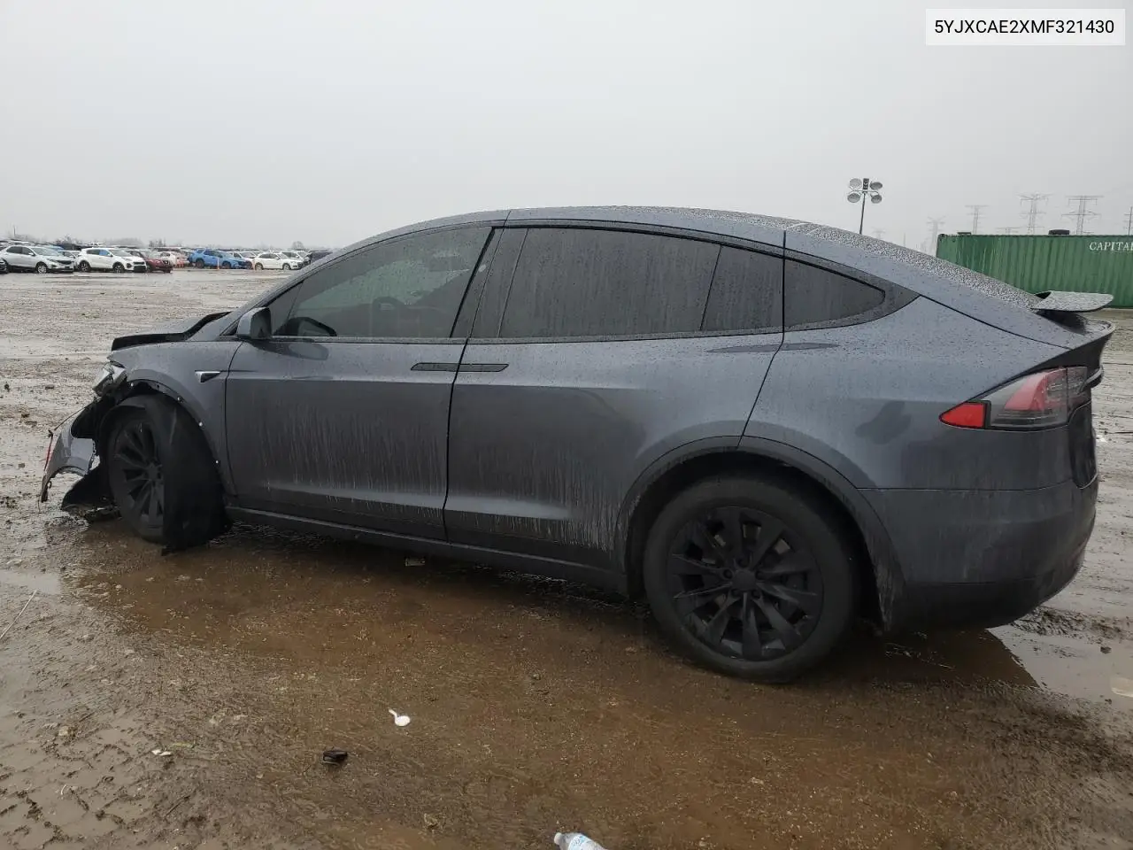 2021 Tesla Model X VIN: 5YJXCAE2XMF321430 Lot: 47552905