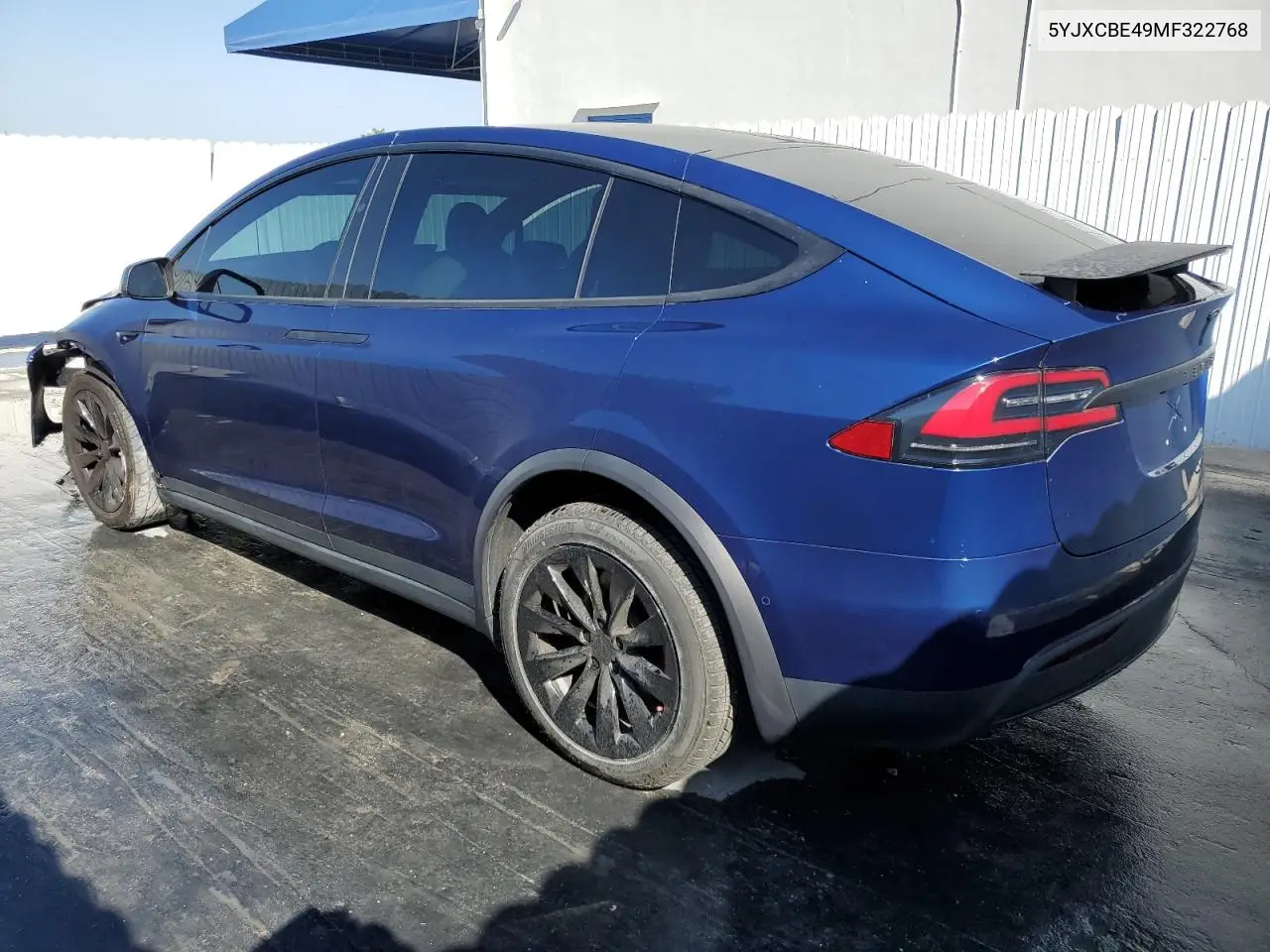 2021 Tesla Model X VIN: 5YJXCBE49MF322768 Lot: 48588175