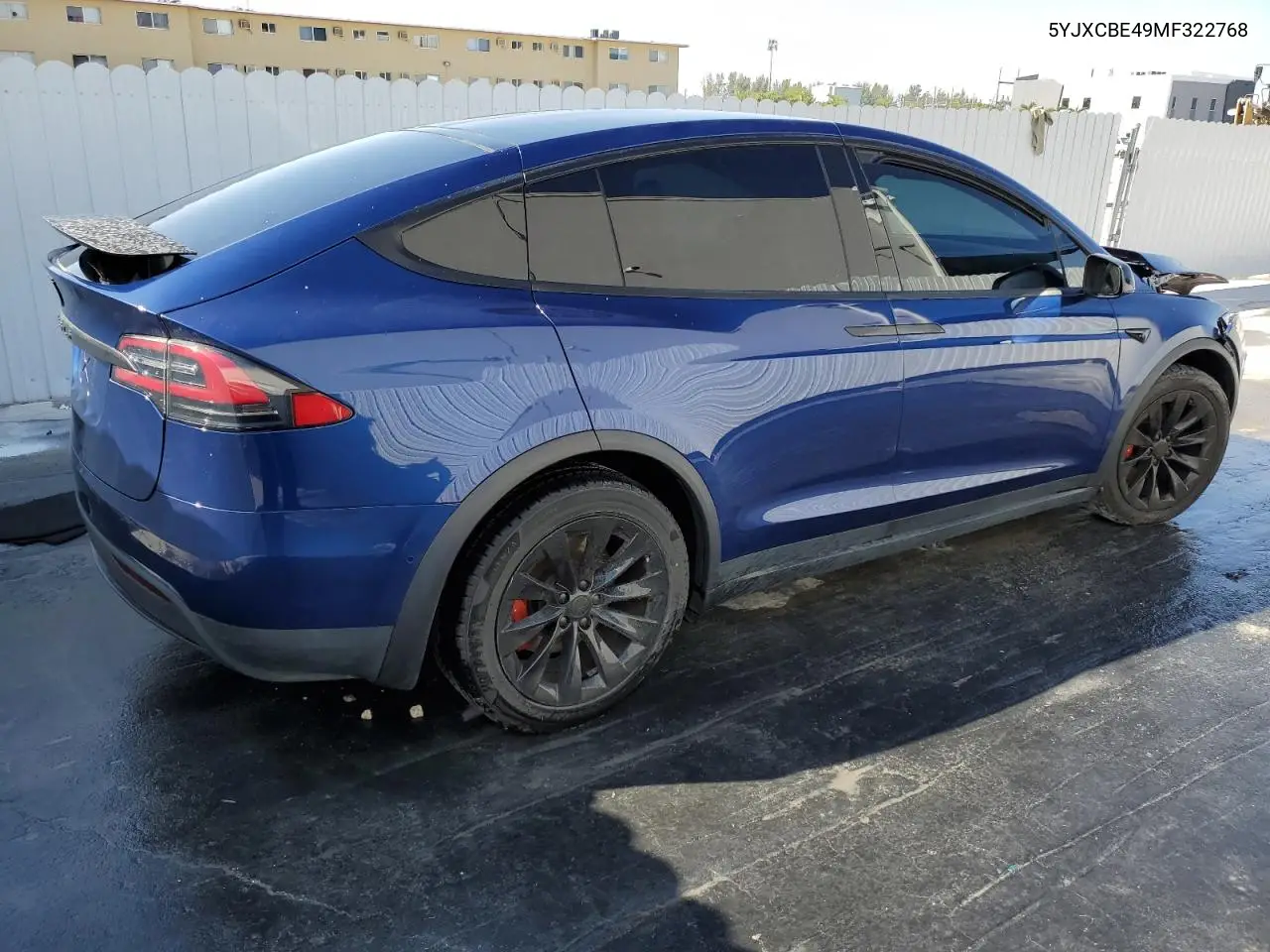 2021 Tesla Model X VIN: 5YJXCBE49MF322768 Lot: 48588175