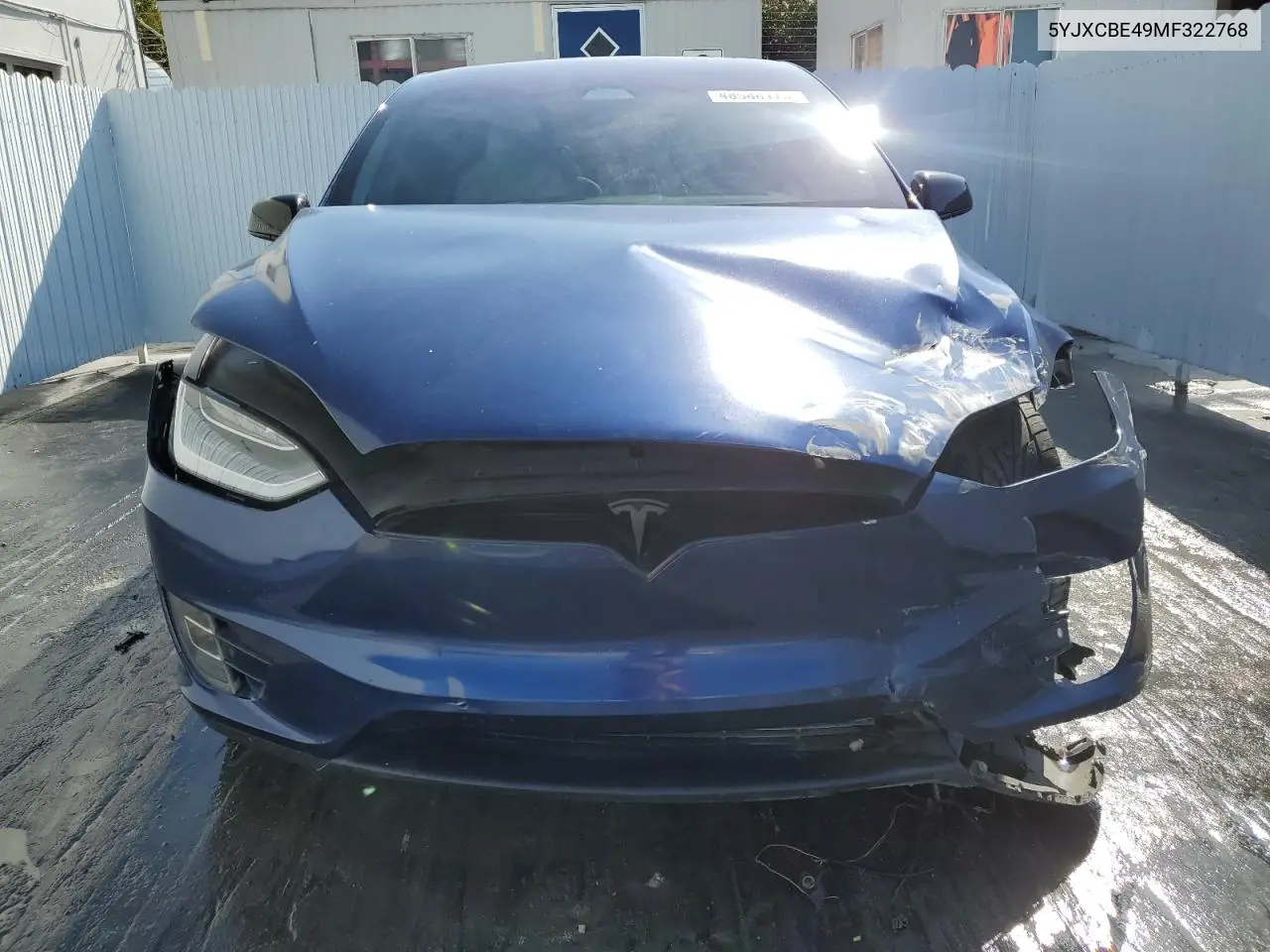 2021 Tesla Model X VIN: 5YJXCBE49MF322768 Lot: 48588175
