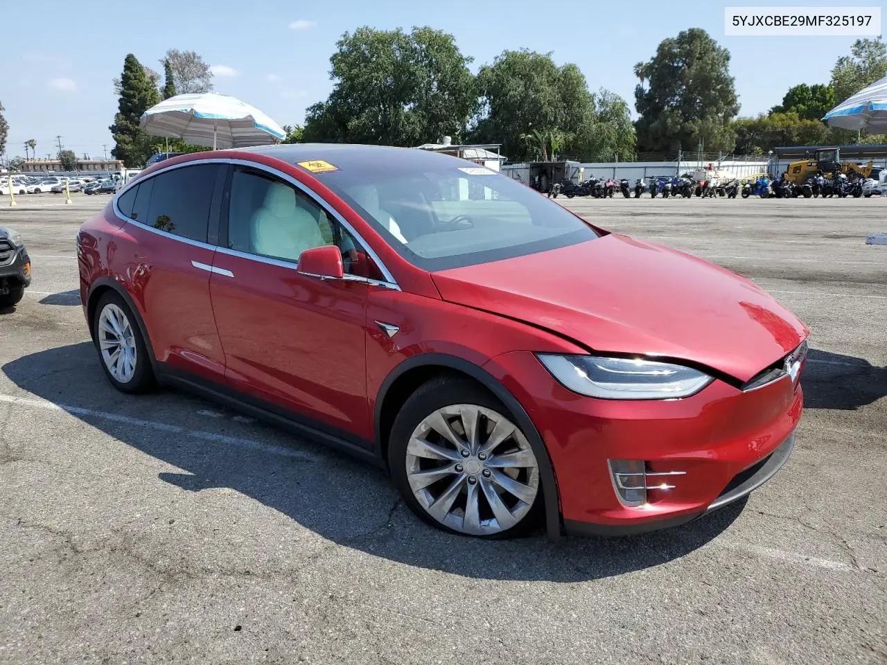 2021 Tesla Model X VIN: 5YJXCBE29MF325197 Lot: 54952935