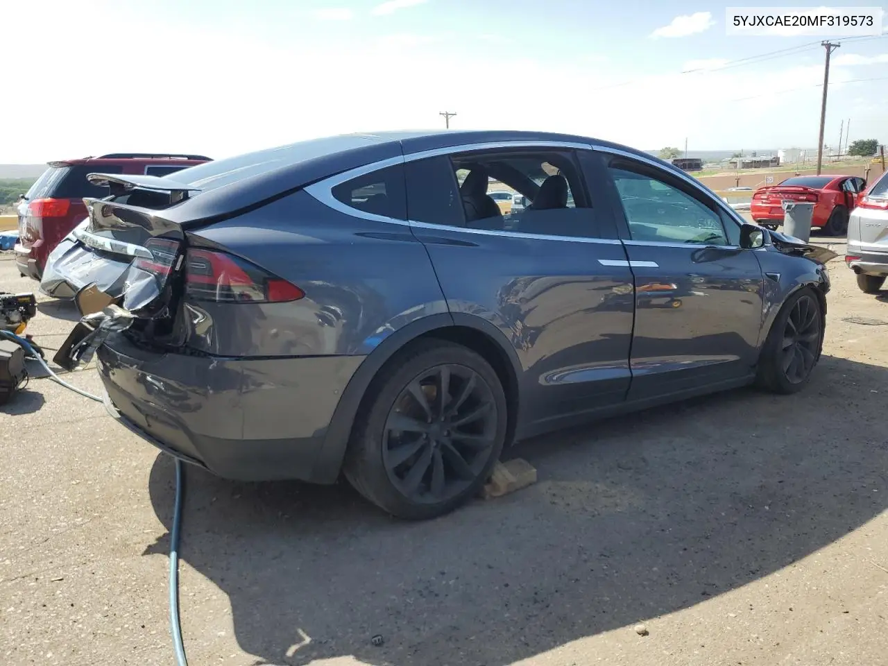 2021 Tesla Model X VIN: 5YJXCAE20MF319573 Lot: 58972425