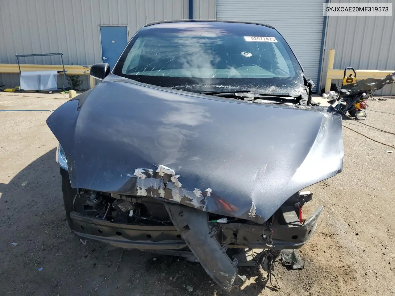 2021 Tesla Model X VIN: 5YJXCAE20MF319573 Lot: 58972425