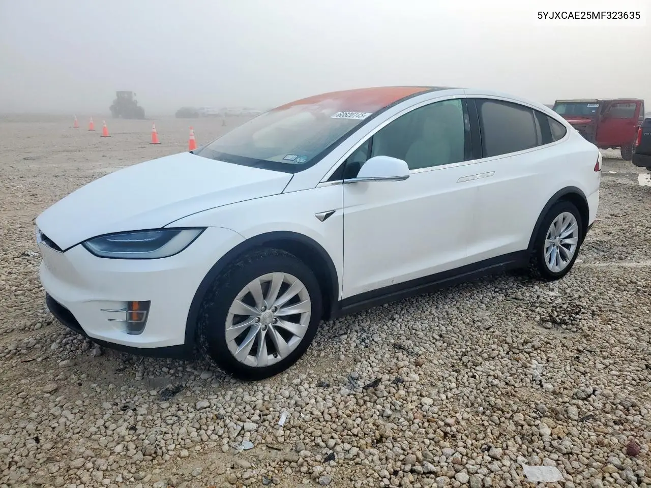 2021 Tesla Model X VIN: 5YJXCAE25MF323635 Lot: 60820145