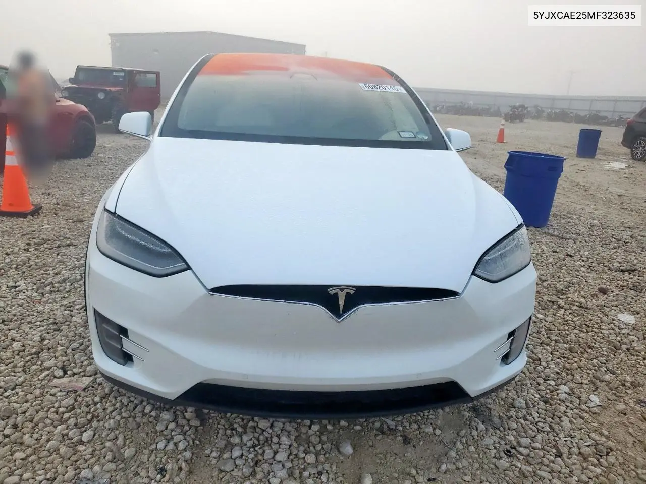 2021 Tesla Model X VIN: 5YJXCAE25MF323635 Lot: 60820145