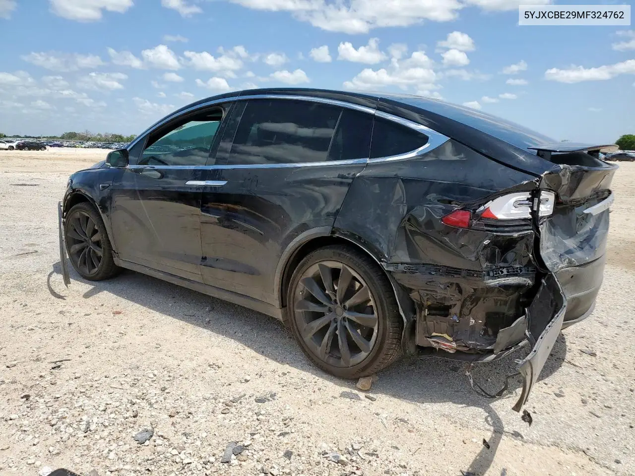 2021 Tesla Model X VIN: 5YJXCBE29MF324762 Lot: 61408035