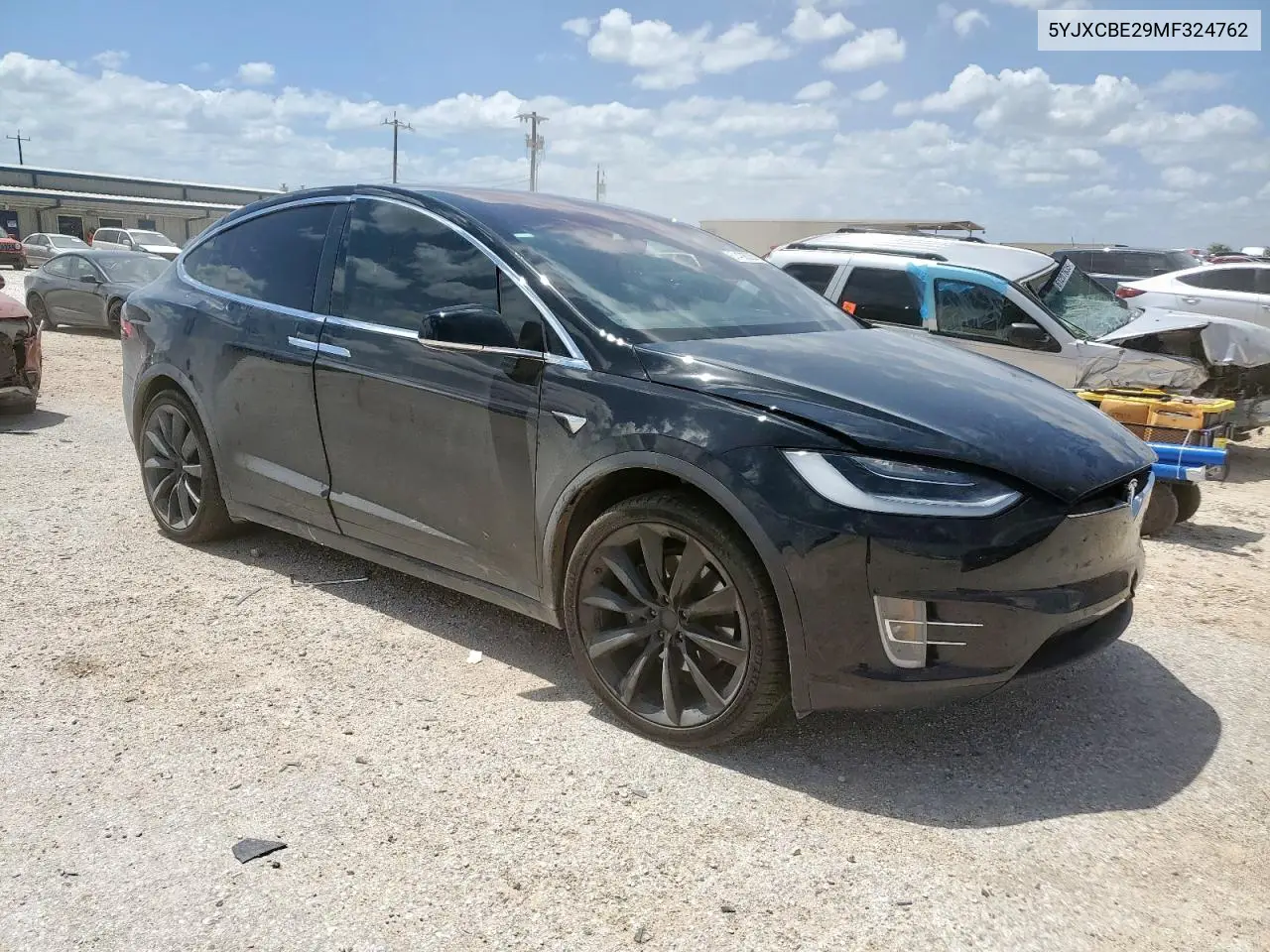 2021 Tesla Model X VIN: 5YJXCBE29MF324762 Lot: 61408035