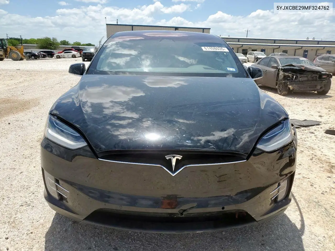 2021 Tesla Model X VIN: 5YJXCBE29MF324762 Lot: 61408035