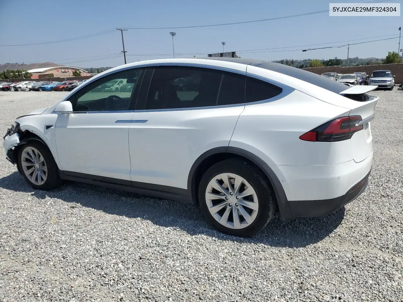 2021 Tesla Model X VIN: 5YJXCAE29MF324304 Lot: 61840465
