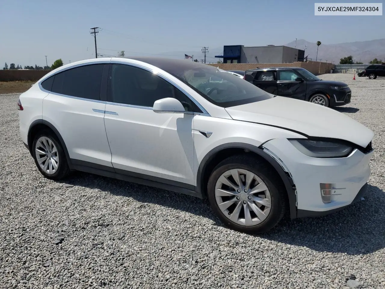 2021 Tesla Model X VIN: 5YJXCAE29MF324304 Lot: 61840465