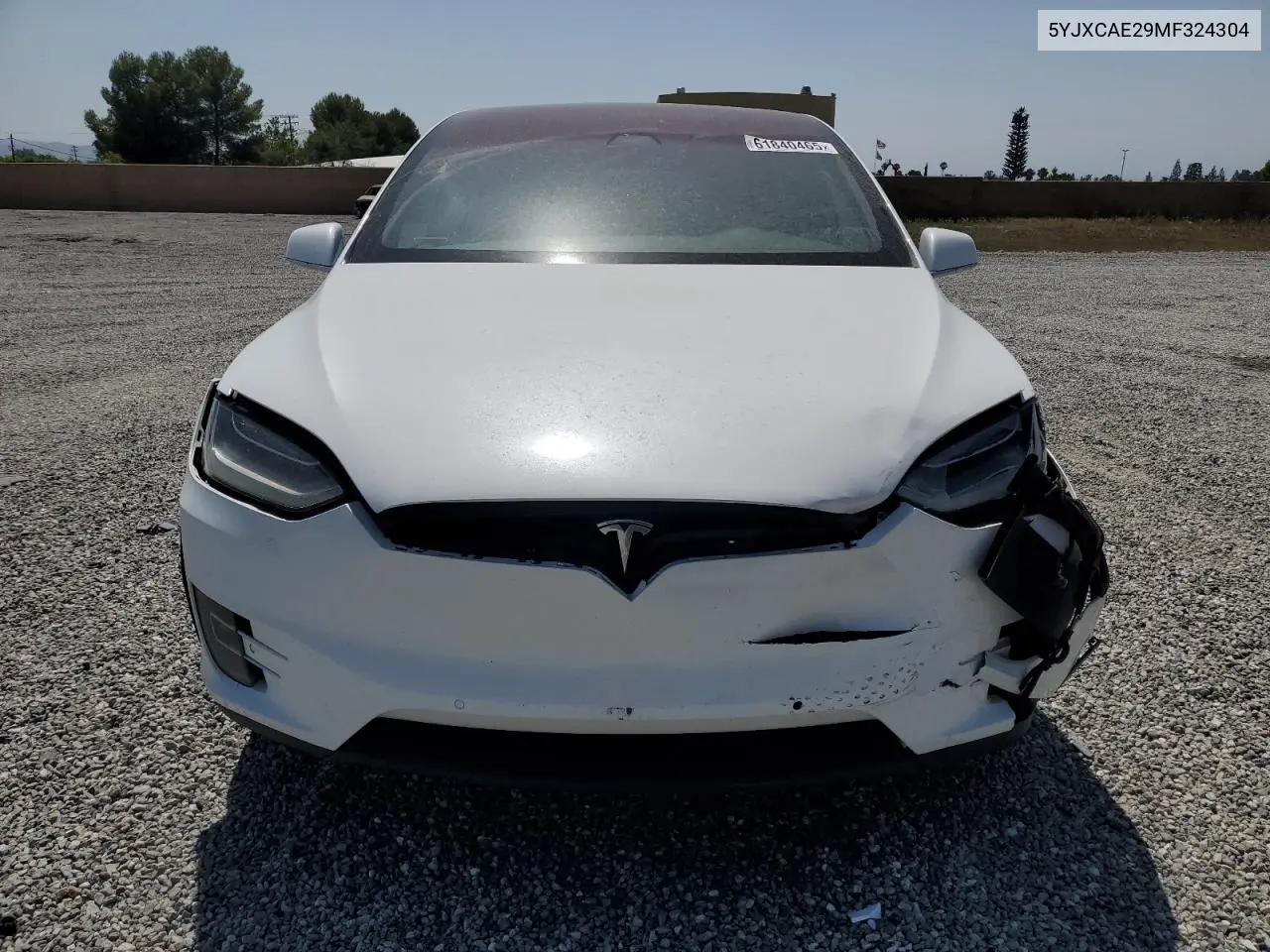 2021 Tesla Model X VIN: 5YJXCAE29MF324304 Lot: 61840465