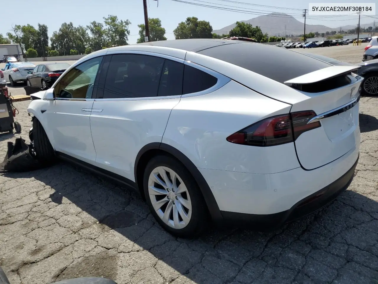 2021 Tesla Model X VIN: 5YJXCAE20MF308184 Lot: 62162405