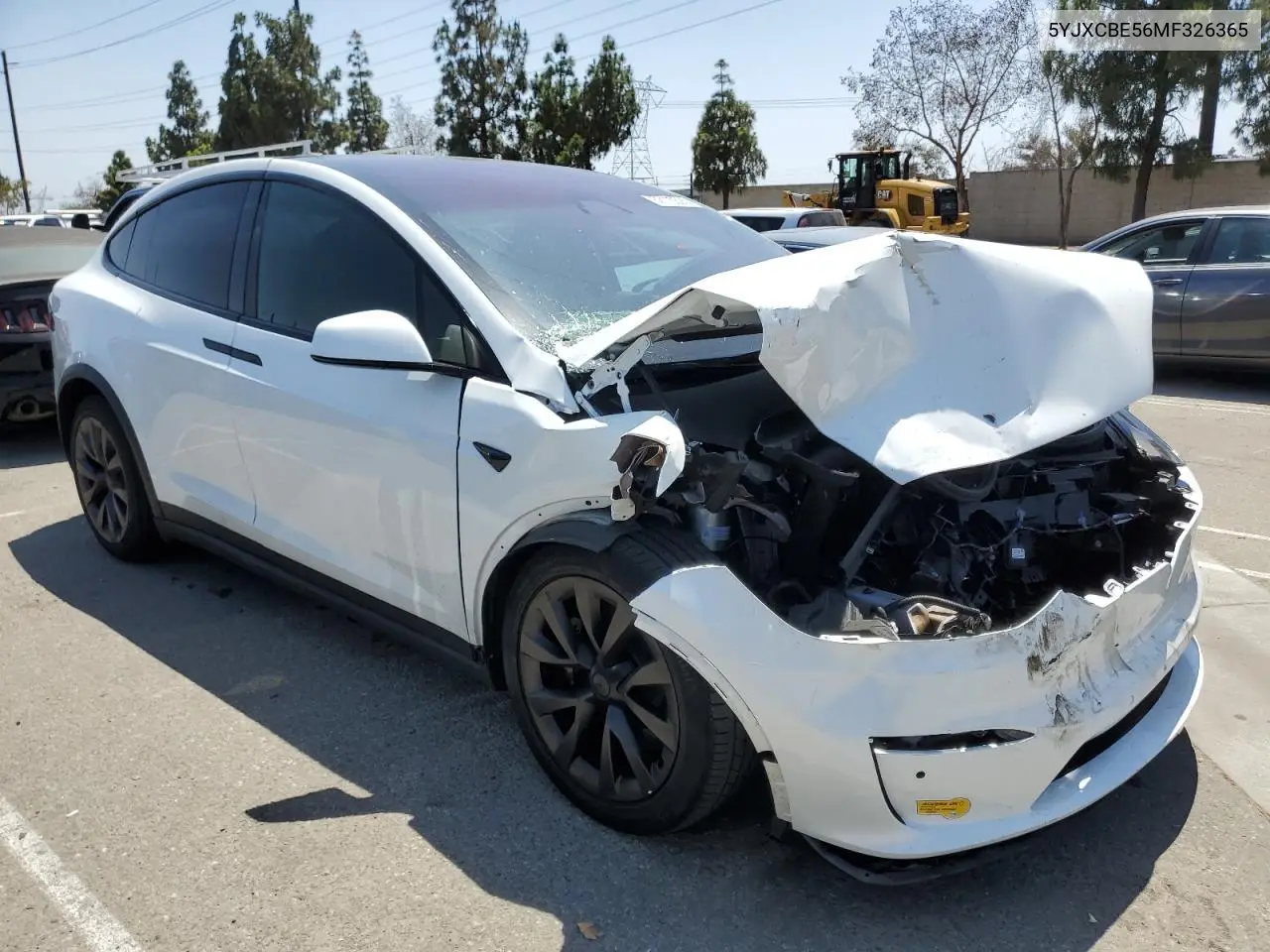 2021 Tesla Model X VIN: 5YJXCBE56MF326365 Lot: 62170525